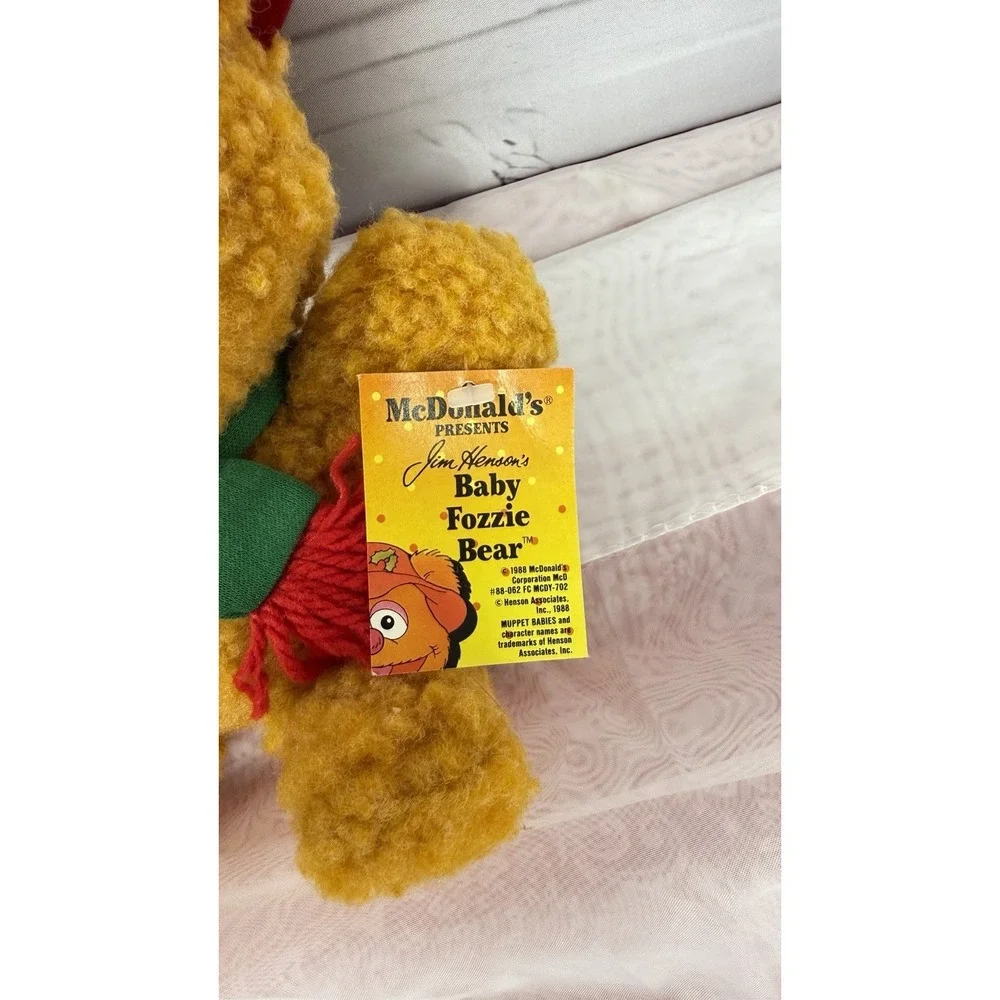 Muppet Babies Miss Piggy Fozzie Bear Christmas Plush Bundle McDonalds 1987 Vtg